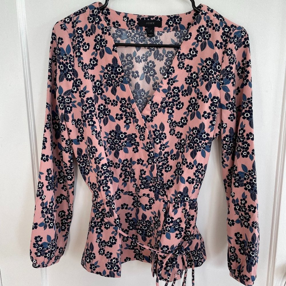 J. Crew Floral Print Blouse Size 2